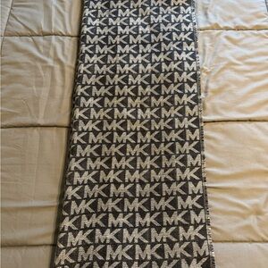 Michael Kors Black and White Logo Scarf